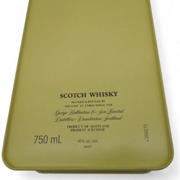 Ballantines Scotch Whisky Hinged Tin Box 750ml Storage Container Vintage - Picture 10 of 11